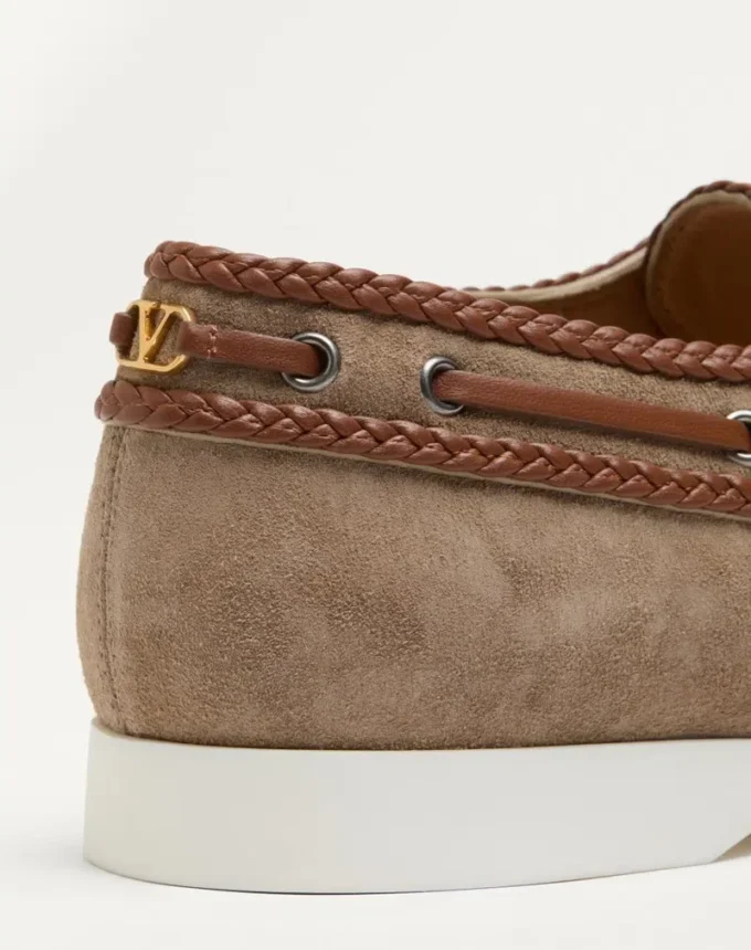 Pantofi de barcă din piele crustă și nappa Palm Avenue