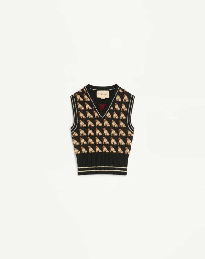 Petit Charles Gilet din lână jacquard Petit Charles Gilet din lână jacquard