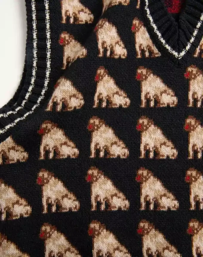 Petit Charles Gilet din lână jacquard Petit Charles Gilet din lână jacquard