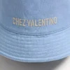 Pălărie Chez Valentino din denim cu broderie