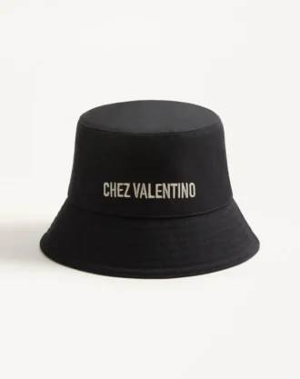 Pălărie din bumbac Chez Valentino cu broderie