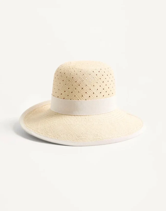 Pălărie Vlogo Signature din panama perforată Pălărie Vlogo Signature din panama perforată