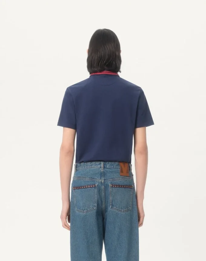 Polo din bumbac piqué cu broderie VG Polo din bumbac piqué cu broderie VG