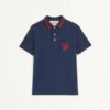 Polo din bumbac piqué cu broderie VG Polo din bumbac piqué cu broderie VG