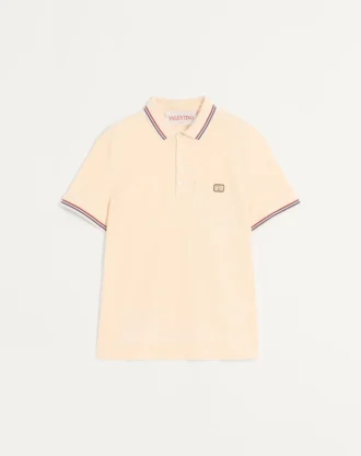 Polo din bumbac piqué cu patch Vlogo