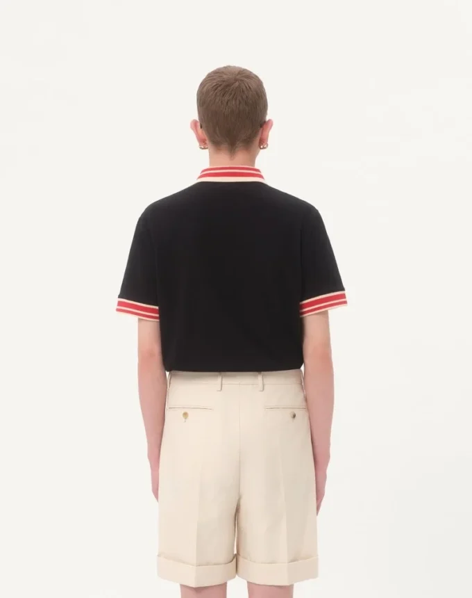 Polo din bumbac piqué cu patch Vlogo