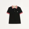 Polo din bumbac piqué cu patch Vlogo