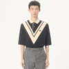 Polo din bumbac Valentino cu V încrustat și patch brodat cu panteră
