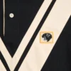 Polo din bumbac Valentino cu V încrustat și patch brodat cu panteră
