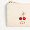 Portcard Cherryfic din piele de vițel granulată Portcard Cherryfic din piele de vițel granulată