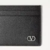 Portcard Valentino Garavani Vlogo Signature din piele de vițel granulată Portcard Valentino Garavani Vlogo Signature din piele de vițel granulată