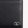 Portcard Vlogo Signature din piele de vițel granată