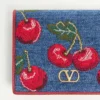 Portofel din denim Vlogo Signature cu broderie Cherryfic