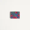 Portofel din denim Vlogo Signature cu broderie Cherryfic
