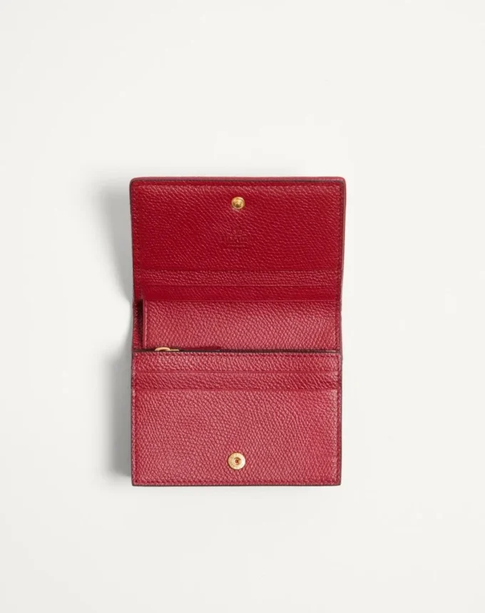 Portofel din denim Vlogo Signature cu broderie Cherryfic
