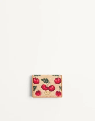 Portofel Vlogo Signature Cherryfic din rafia jacquard