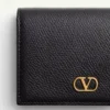 Portofel VLogo Signature din piele de vițel granulată