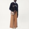 Pulover din lână cu guler rotund și broderie Chez Valentino Pulover din lână cu guler rotund și broderie Chez Valentino