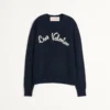 Pulover din lână cu guler rotund și broderie Chez Valentino Pulover din lână cu guler rotund și broderie Chez Valentino