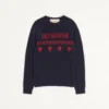 Pulover din lână cu motiv jacquard Chez Valentino Pulover din lână cu motiv jacquard Chez Valentino