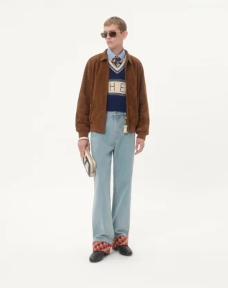 Pulover din lână și bumbac cu model jacquard Chez Valentino