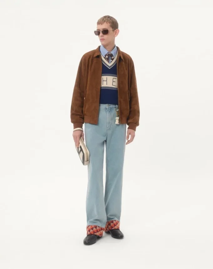 Pulover din lână și bumbac cu model jacquard Chez Valentino Pulover din lână și bumbac cu model jacquard Chez Valentino