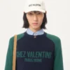 Pulover din lână și bumbac cu model jacquard Chez Valentino Pulover din lână și bumbac cu model jacquard Chez Valentino