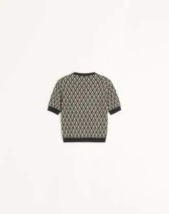 Pulover din lână Jacquard Toute La V Pulover din lână Jacquard Toute La V