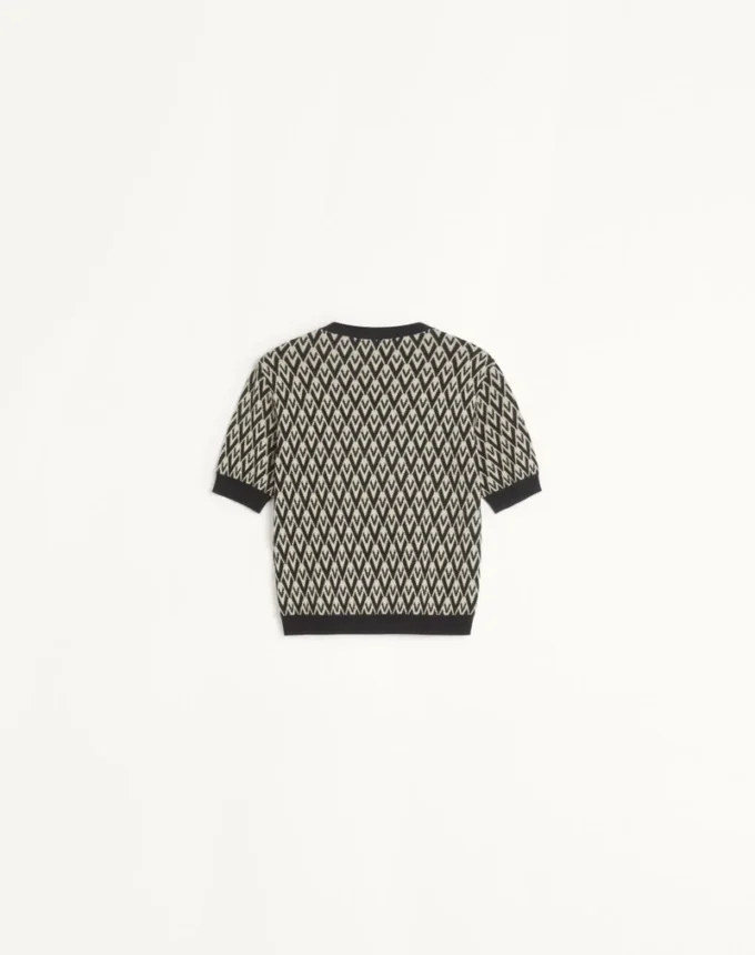 Pulover din lână Jacquard Toute La V Pulover din lână Jacquard Toute La V