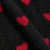 Pulover din lână mohair și lurex cu model jacquard în formă de inimă Pulover din lână mohair și lurex cu model jacquard în formă de inimă
