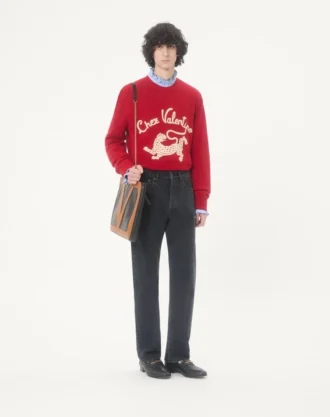 Pulover din lână Valentino cu broderie Chez Valentino & Panther Pulover din lână Valentino cu broderie Chez Valentino & Panther