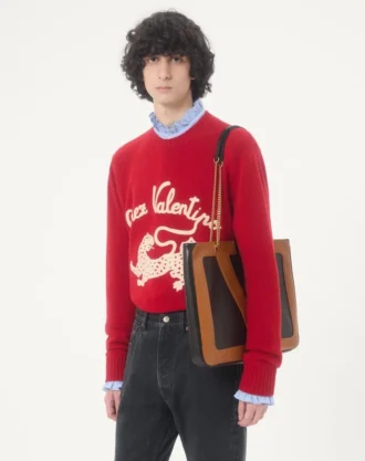 Pulover din lână Valentino cu broderie Chez Valentino & Panther Pulover din lână Valentino cu broderie Chez Valentino & Panther