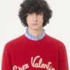 Pulover din lână Valentino cu broderie Chez Valentino & Panther