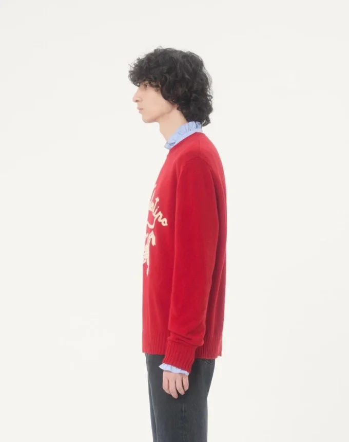 Pulover din lână Valentino cu broderie Chez Valentino & Panther