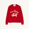 Pulover din lână Valentino cu broderie Chez Valentino & Panther