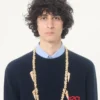 Pulover din lână Valentino cu broderie VG