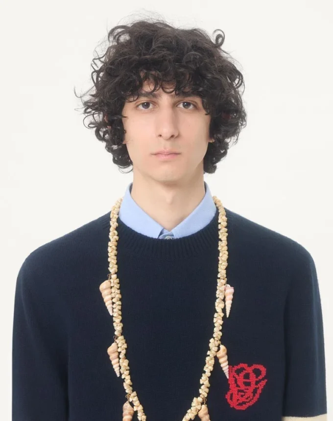 Pulover din lână Valentino cu broderie VG
