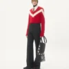Pulover din lână Valentino cu fundă VLogo în spate