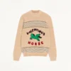 Pulover Valentino din lână și bumbac cu patch Valentino Horse