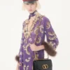 Rochie din șifon brodată cu pene Rochie din șifon brodată cu pene