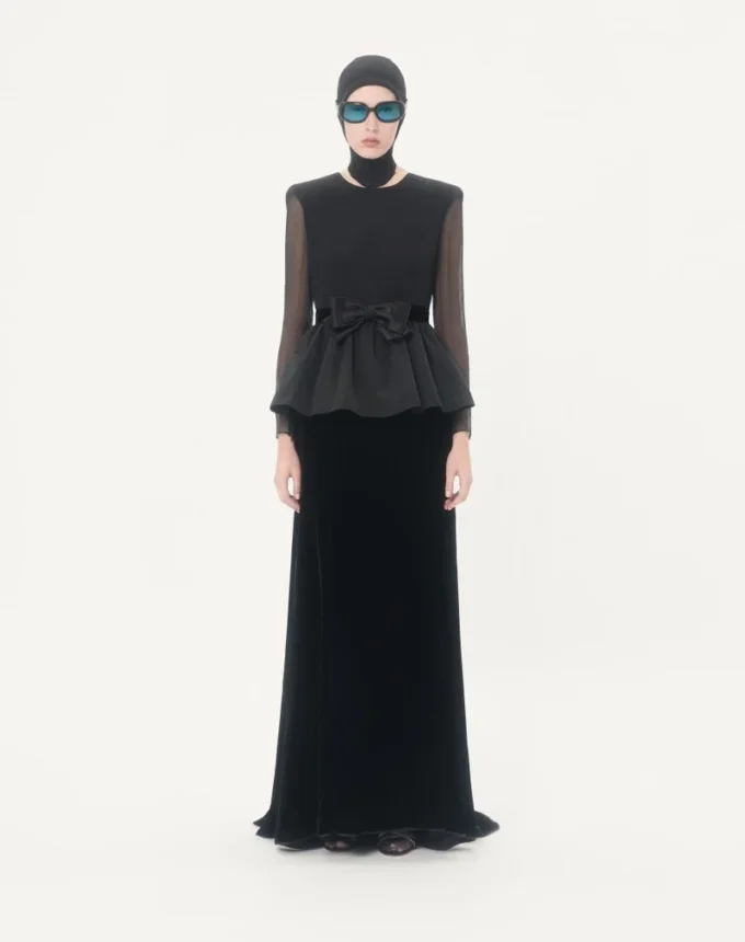 Rochie lungă din catifea Sablé Rochie lungă din catifea Sablé