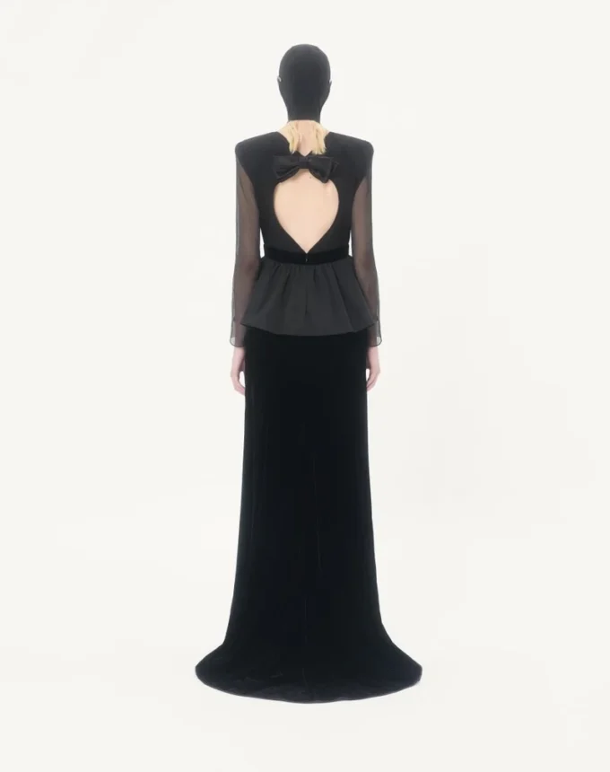 Rochie lungă din catifea Sablé Rochie lungă din catifea Sablé