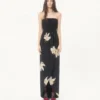 Rochie lungă din crep de Chine jacquard Apres L’Hiver Lilium Rochie lungă din crep de Chine jacquard Apres L’Hiver Lilium