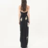 Rochie lungă din crep de Chine jacquard Apres L’Hiver Lilium Rochie lungă din crep de Chine jacquard Apres L’Hiver Lilium