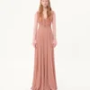 Rochie lungă din georgette deschisă Rochie lungă din georgette deschisă