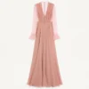 Rochie lungă din georgette deschisă Rochie lungă din georgette deschisă