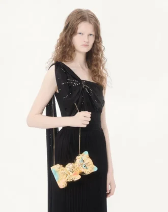 ROCHIE LUNGĂ DIN GEORGETTE UȘOARĂ BRODATĂ
