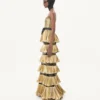 Rochie lungă din jacquard reps lamé Rochie lungă din jacquard reps lamé