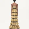 Rochie lungă din jacquard reps lamé Rochie lungă din jacquard reps lamé