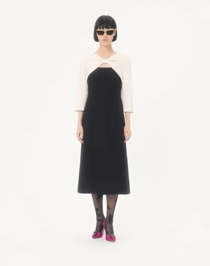 Rochie midi din crep couture Rochie midi din crep couture